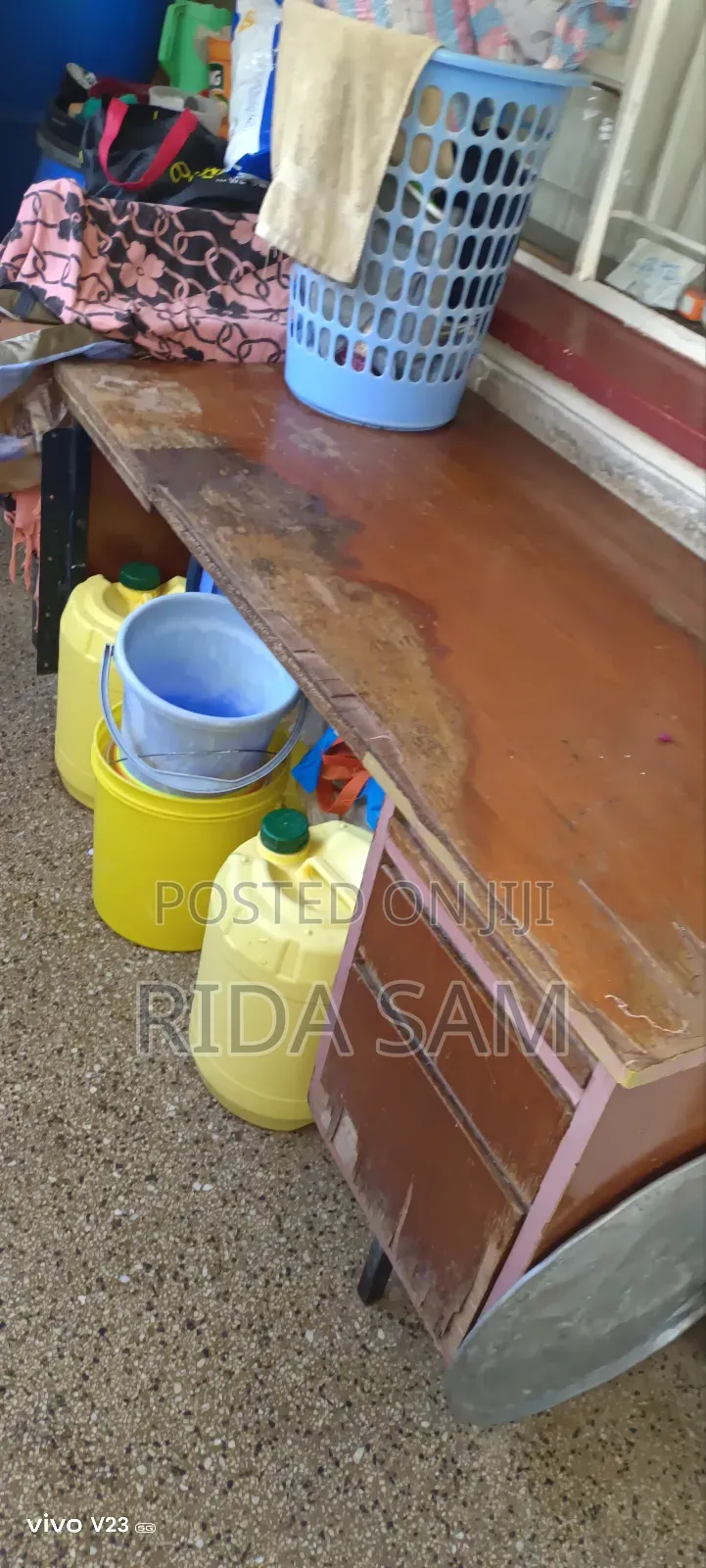 Table Brown Used 2 Drawer