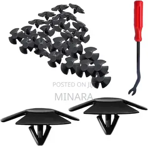 30 Pcs, Engine Hood Insulation Retainer Clips With Fastener Remover