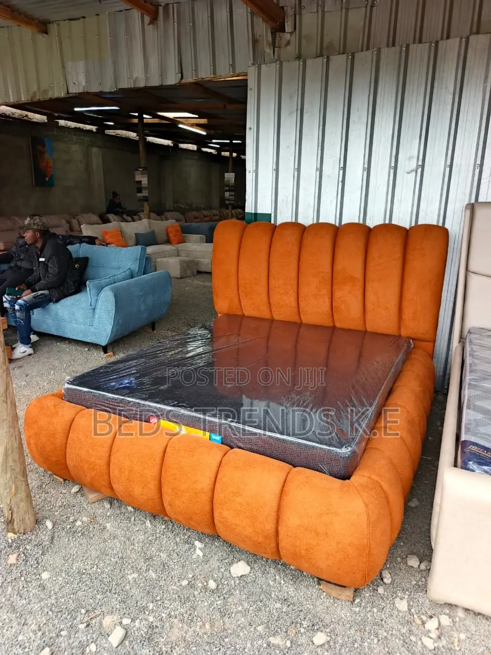 4 by 6 Orange Bubble Bed