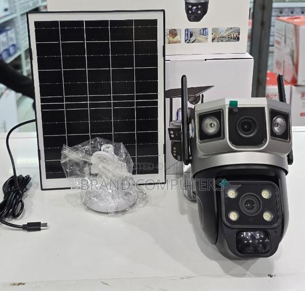 V380 Pro Dual Lens Solar Powered PTZ Wifi Solar Camera