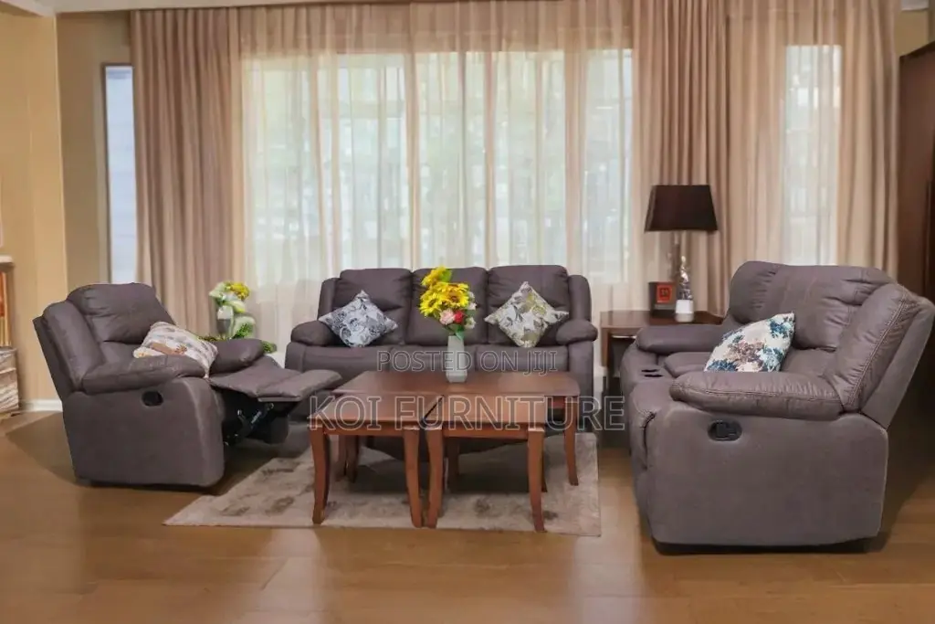 Reclining Six Seaters Home Living Room Sofa Set