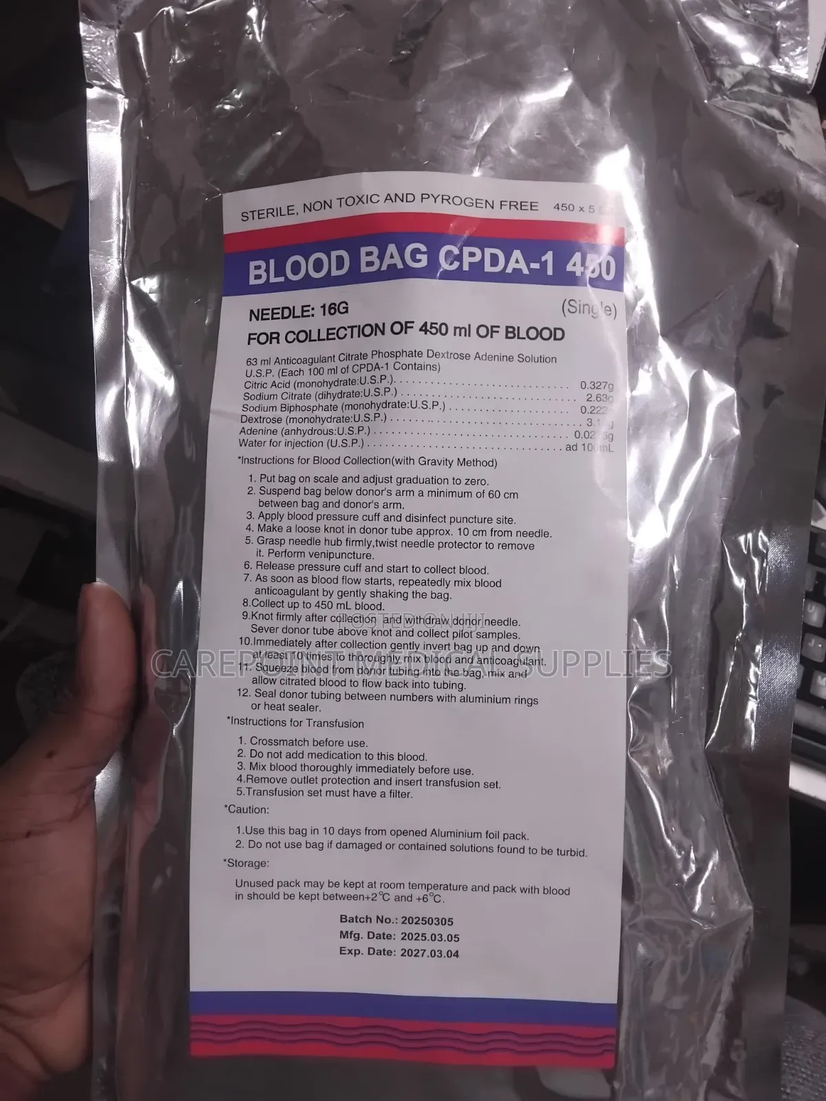 Blood Bag (Single)