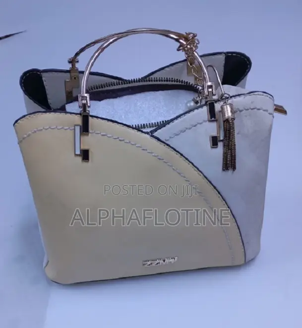 Darling Yellow and Cream Gold Faux Leather Shoulder Bag