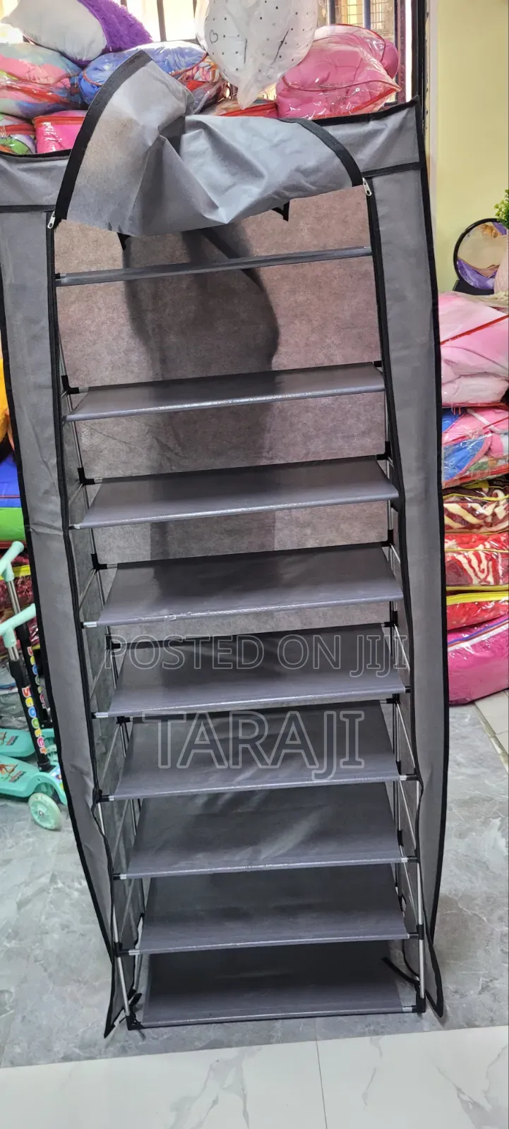 Multi-Layer Shoe Rack With Dustproof Cover - Home Organizer