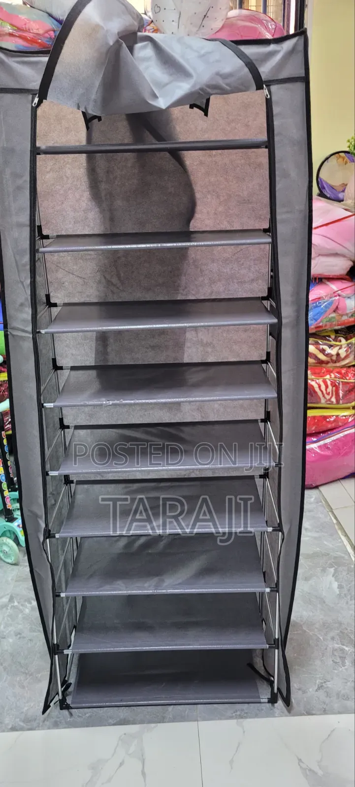 Multi-Layer Shoe Rack With Dustproof Cover - Home Organizer