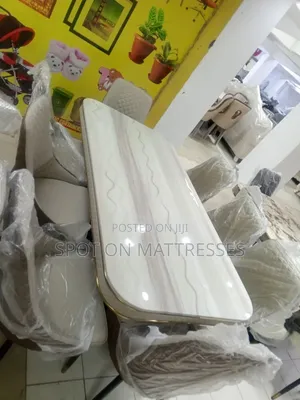 Mid-Year Sale! 8-Seater Dining Set. Marble Top Table Leather Seats.