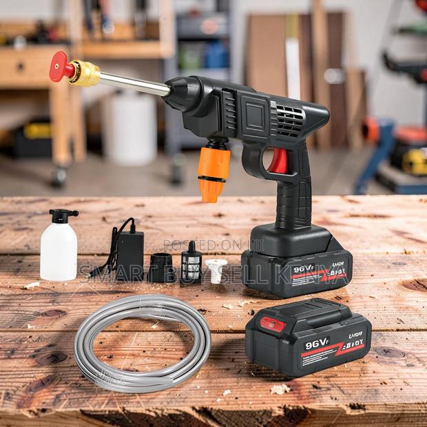 Strong Jet 96v Cordless Portable High Pressure Car Washing Washer Gun