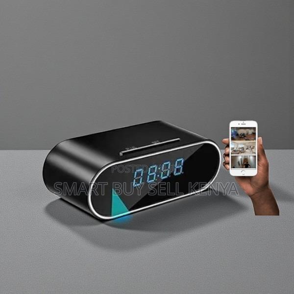 Night Surveillance Monitor 1080p Alarm Table Clock Hidden Spy Camera