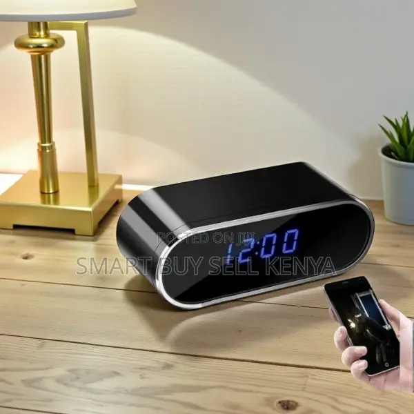 Ultra Clear FHD Recording 1080p Alarm Table Clock Hidden Spy Camera