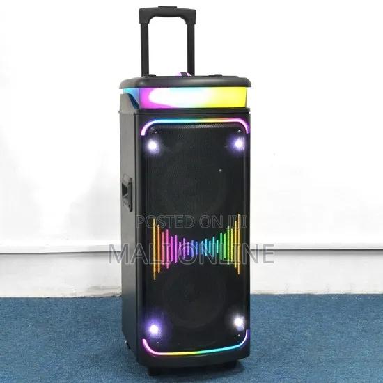 Sayona 20000w Portable Party Speaker 8" Woofer With 2 Wireless Mics