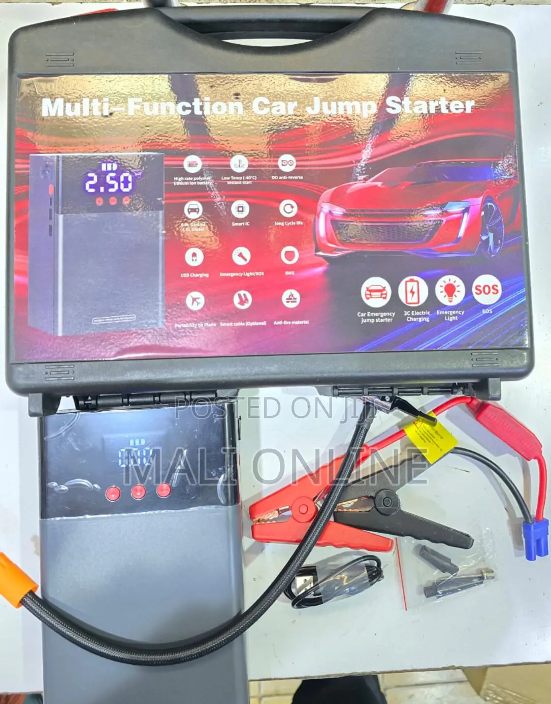 12v 800a Car Jump Starter 80000mah Battery Air Compressor