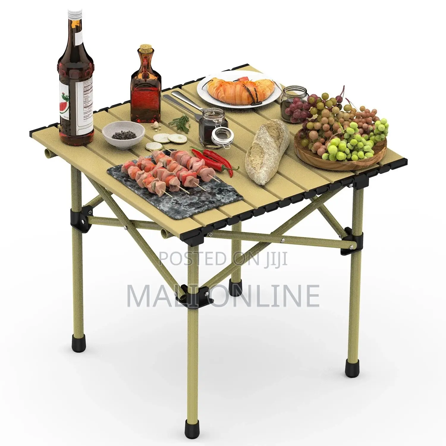 Foldable Metallic Camping Table Portable Picnic Hiking Beach Table