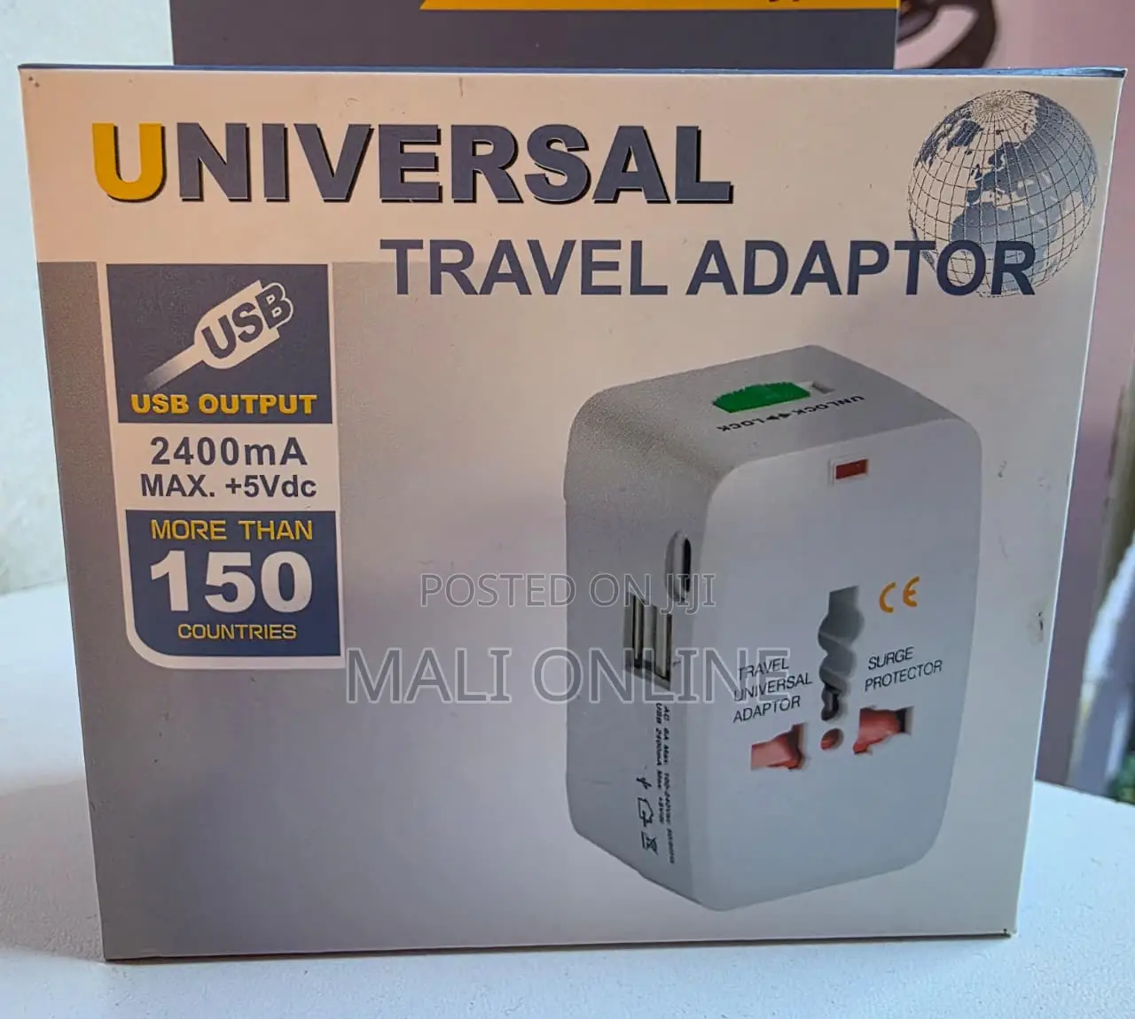 Universal Travel Adapter Worldwide Plug Charger 2 Usb 1 Type-C Adapter