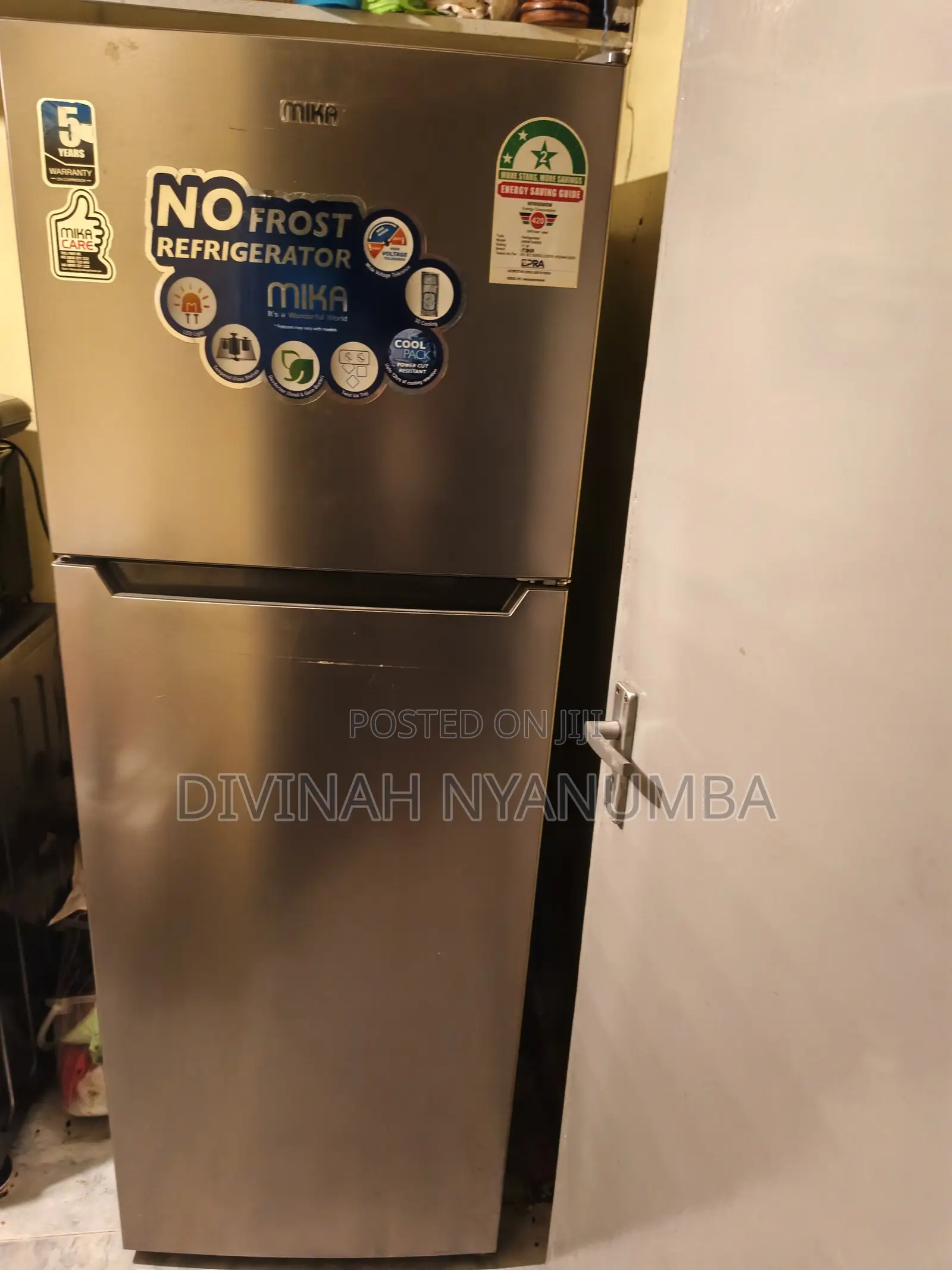 Mika Fridge 348l With 2years Guarantee Left Clean
