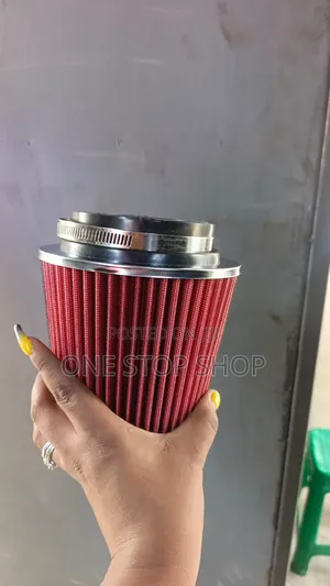 Red Cone Air Filter Designed to Fit 3,3.5,4inch Air Intake Hose