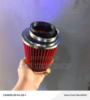 2.5inch Cone High Flow Filter, Washable Filter Element