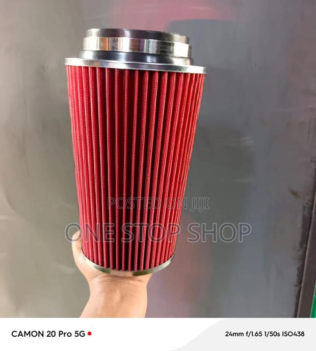 Red 3-4" Cone Air Filter With Different Adapters