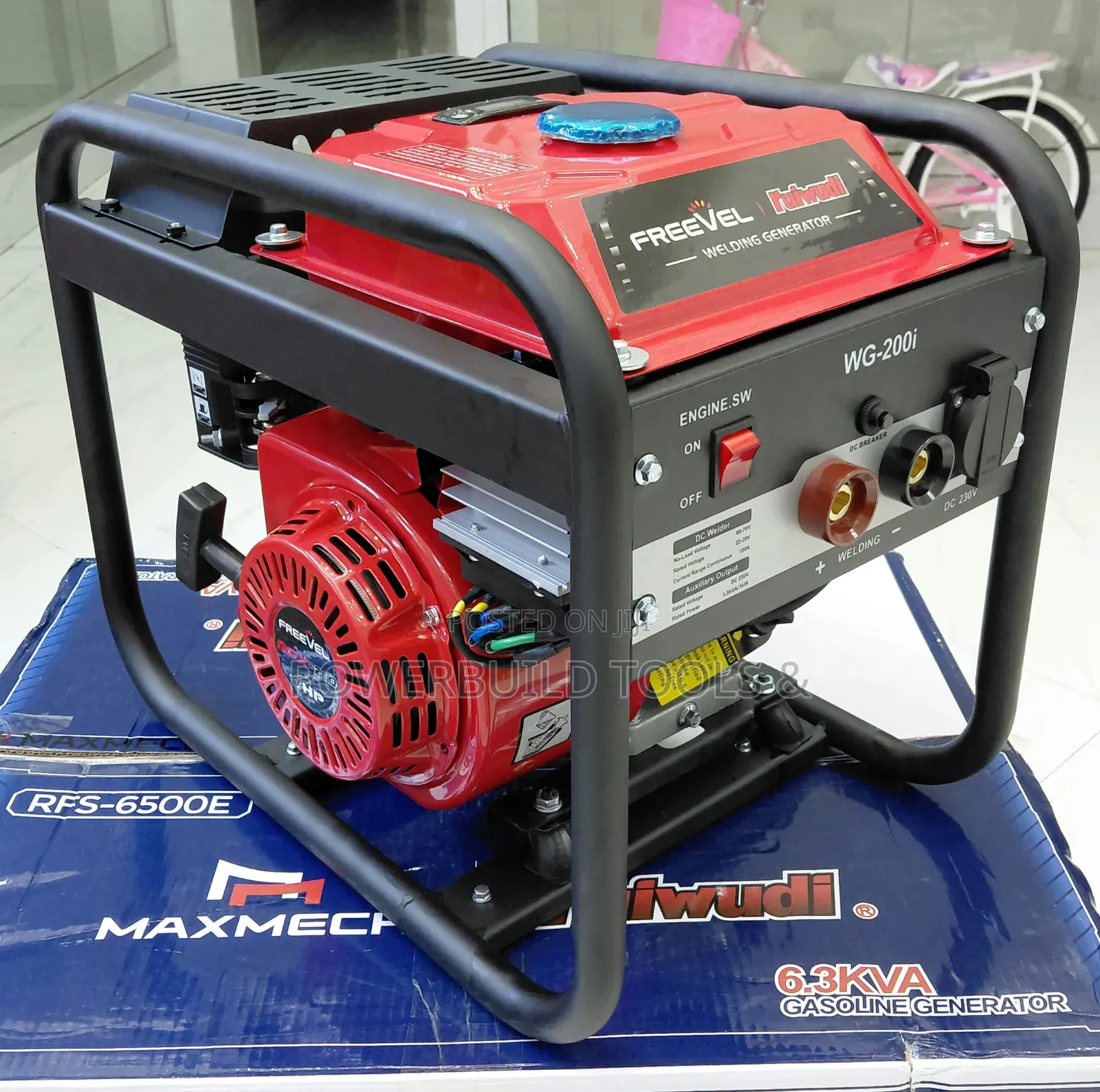 Freevel Wg-200i 7hp Welding Generator 130amps/1.2kva