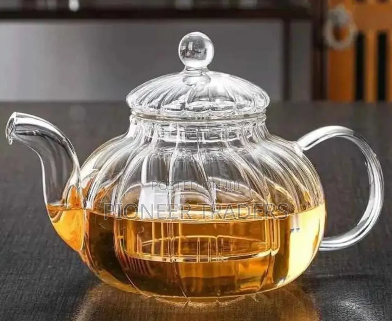Striped Teapot Borosilicate 800ml