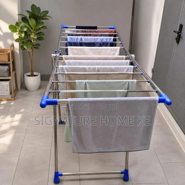 Heavy Duty Portable Stainless Steel Cloth Drying Rack - thumbnail 2