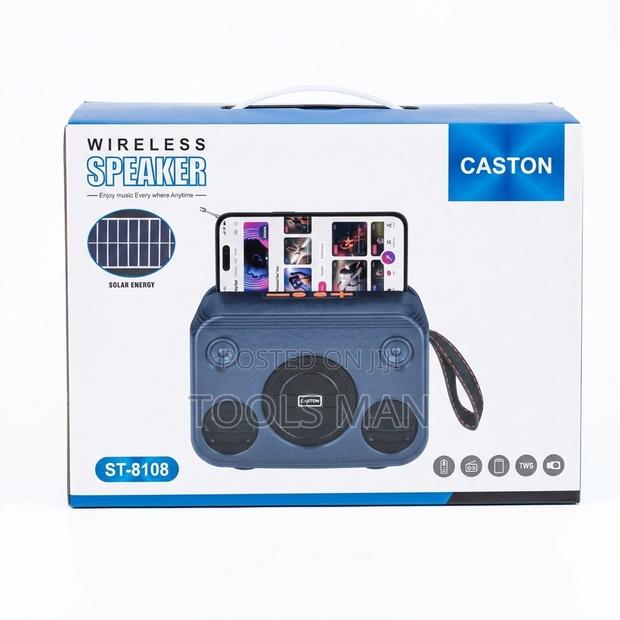 Wireless Solar Bluetooth Speaker,Usb,Tf Card,Fm Radio Caston St-8108