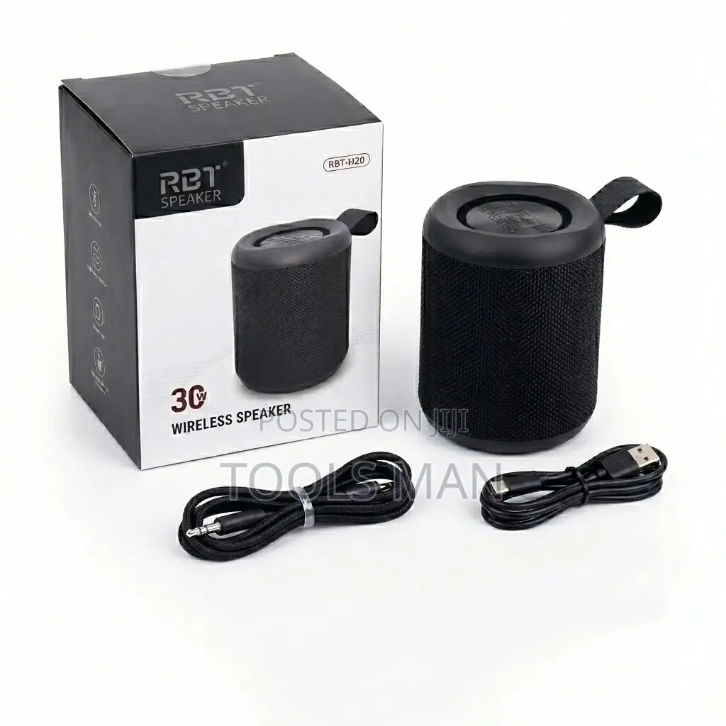 RBT H20 Wireless Bluetooth Speaker.Bass.3.5mm Aux Jack, Usb, Tf Card