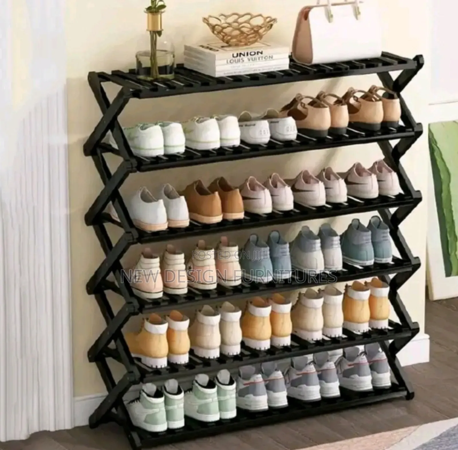 6 Tier Bamboo Shoe Rack Foldable