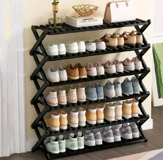 6 Tier Bamboo Shoe Rack Foldable