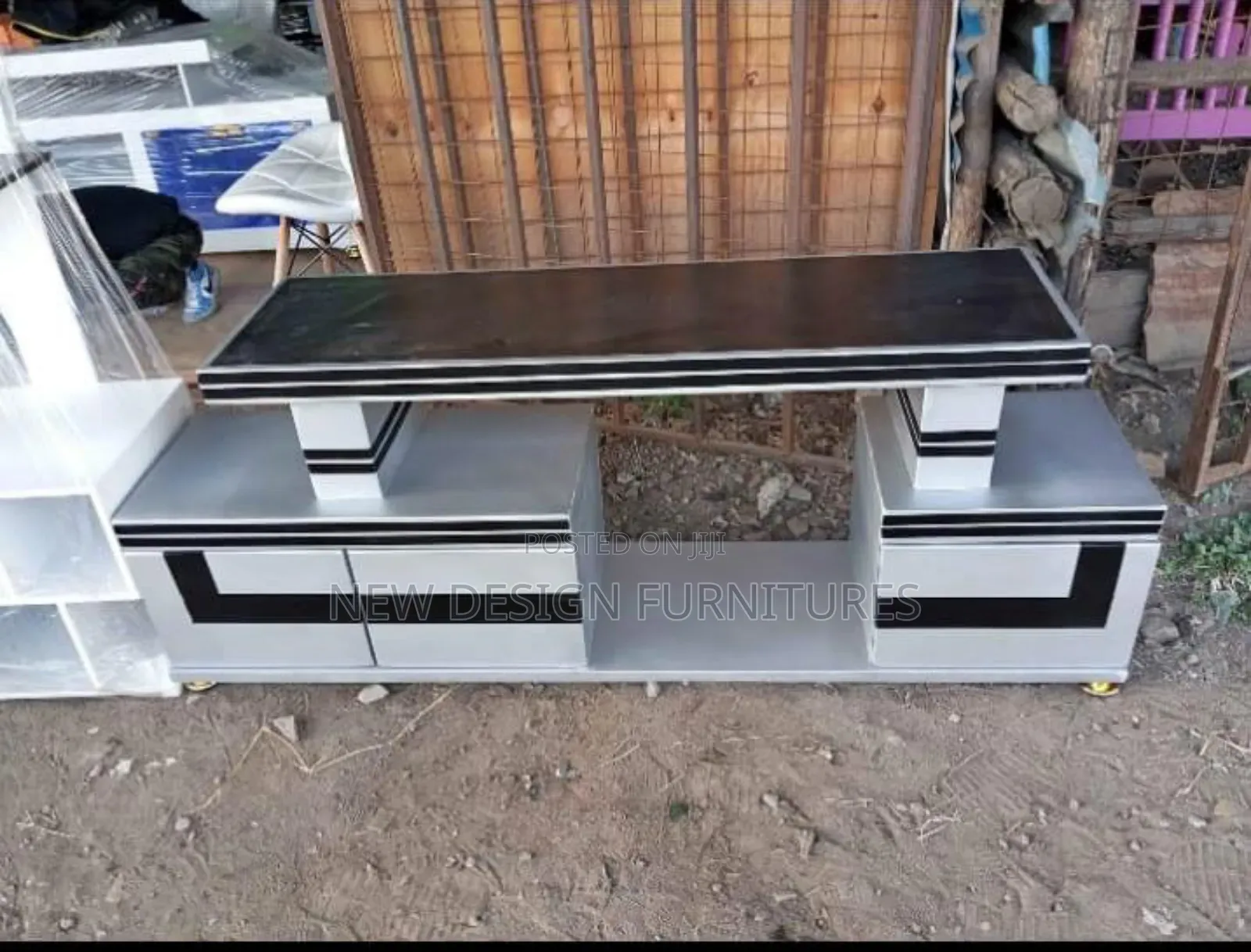 Tv Stand Black and White