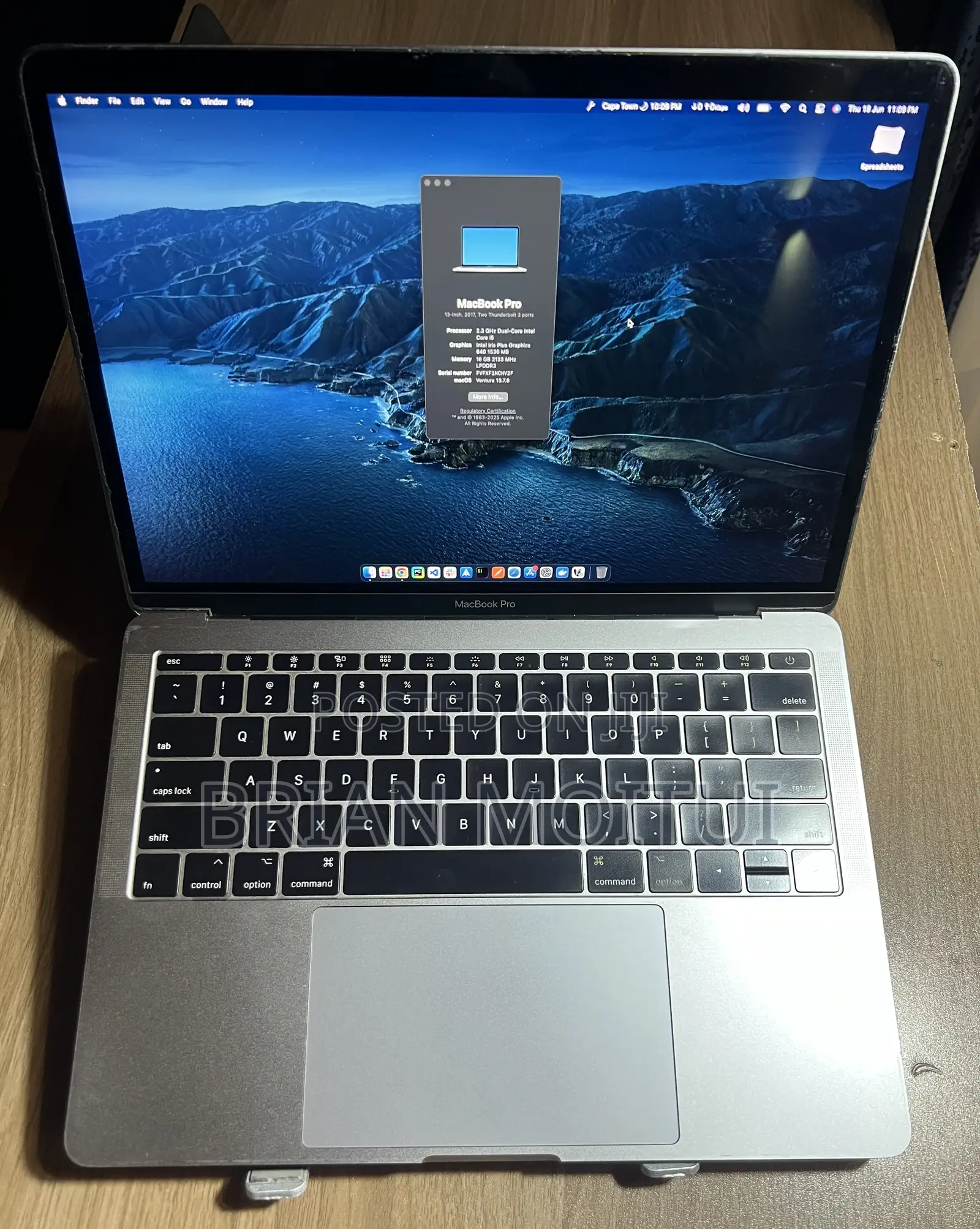 Laptop Apple MacBook Pro 2017 16GB Intel Core i5 SSD 256GB