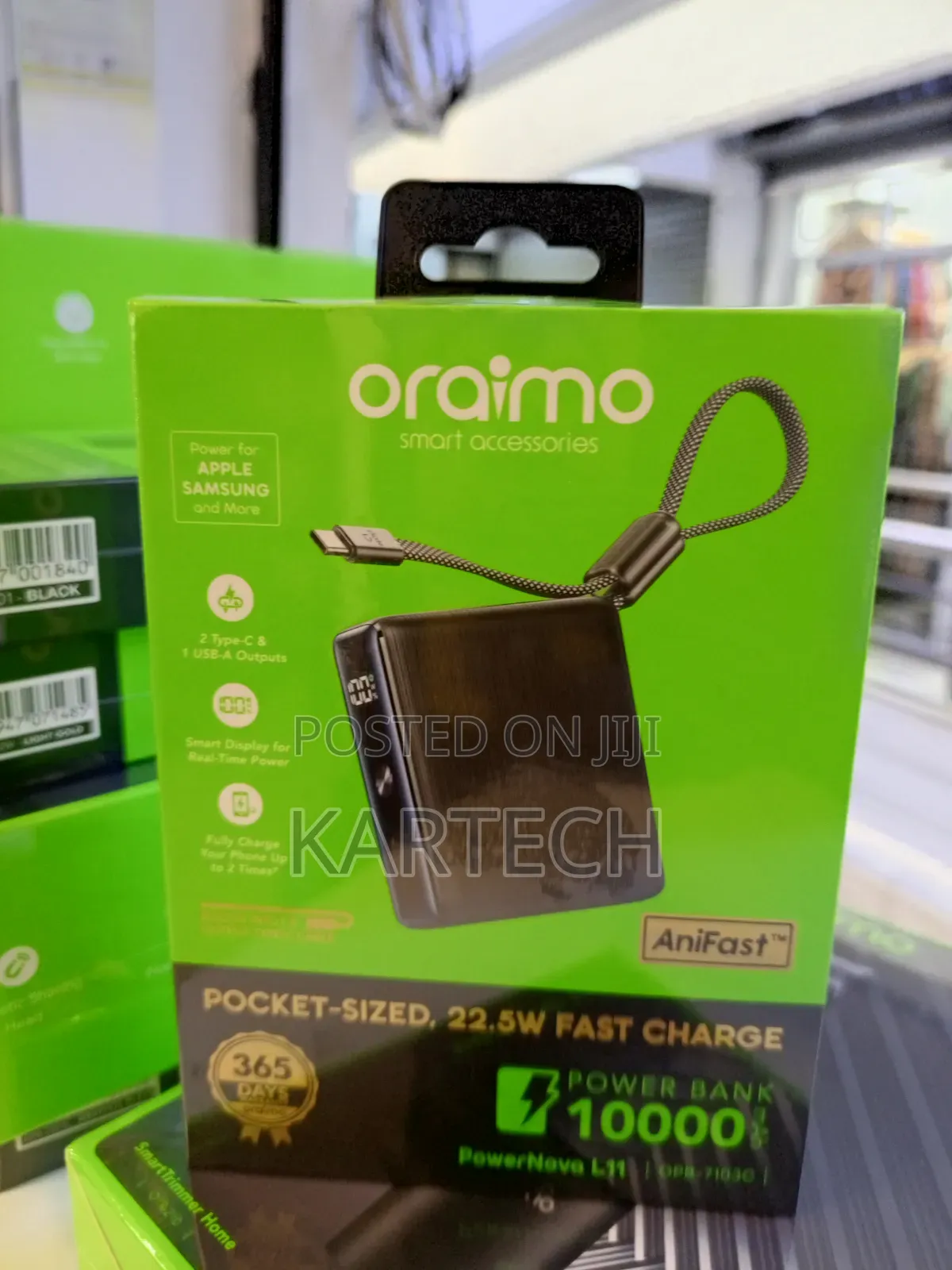 Oraimo Powernova L11 10000mah 22.5w Fast Charge Pocket Size Power Bank