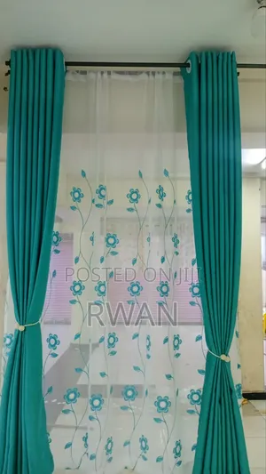 Turquoise Blue Window Curtain. Available With All Colours