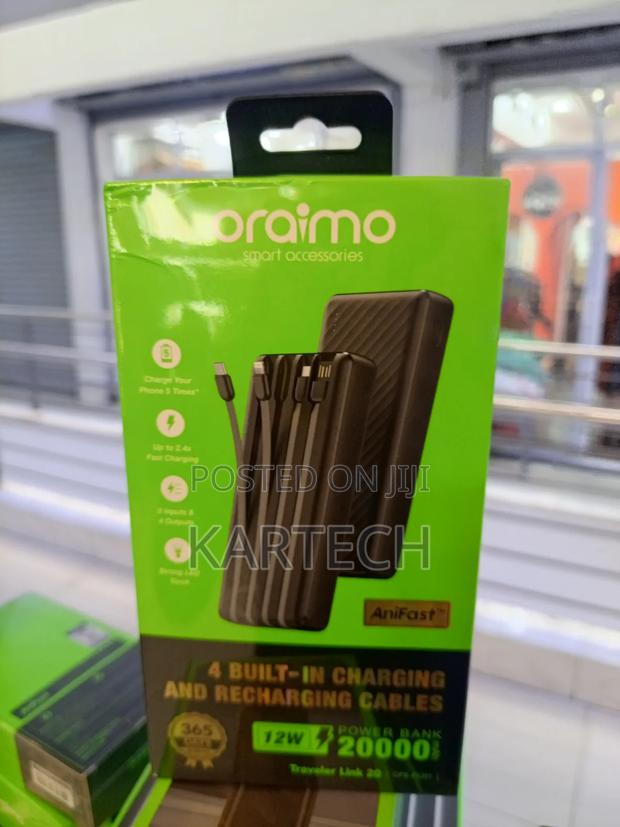 Oraimo 20000mah 12w Fast Charging Power Bank – Traveler Link 20