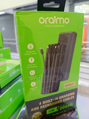 Oraimo Traveller 20 20000mah 12w Fast Charging Power Bank