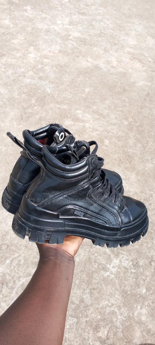 Black Chunky Platform Boots -Stylish Durable Casual Shoes