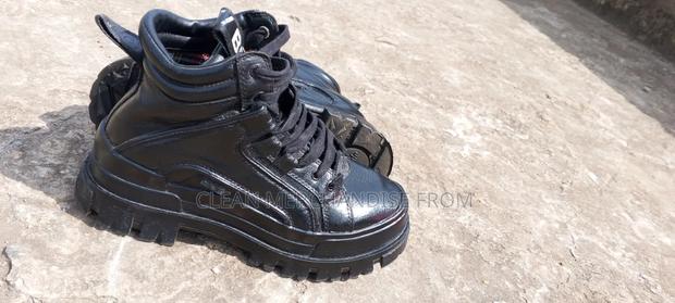Black Chunky Platform Boots -Stylish Durable Casual Shoes - thumbnail 3