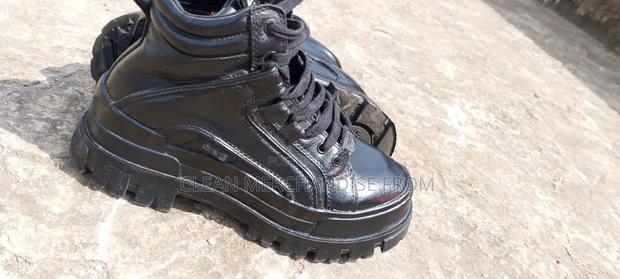Black Chunky Platform Boots -Stylish Durable Casual Shoes - thumbnail 4