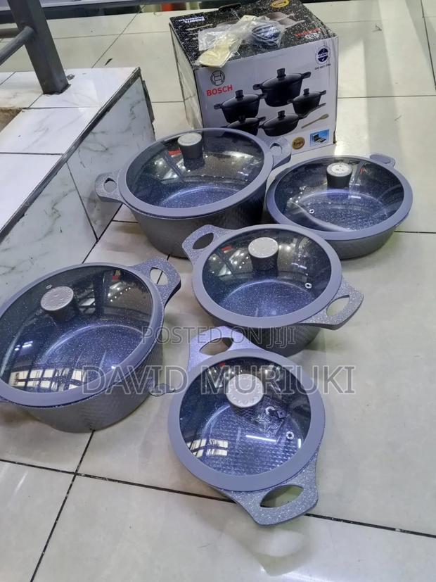 Bosch Non-Stick Cooking Pot Set With Silicone Lids – 11pcs