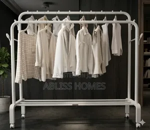 Double Rail Clothes Rack Stand