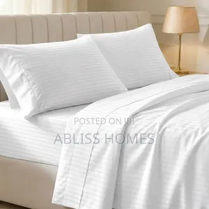 4pcs White Bedsheet Set