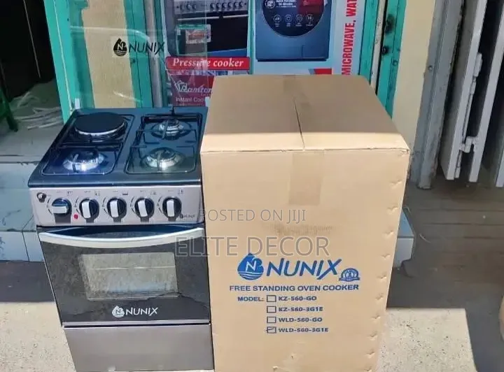 Nunix Standing Cooker 3gas 1 Electric With Gas Oven