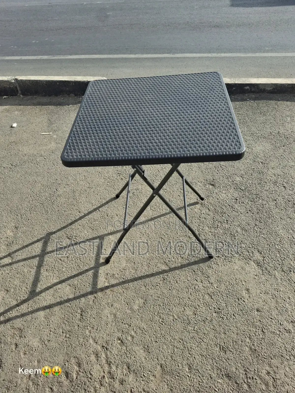 Square Black Foldable Table