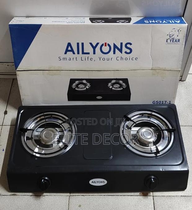 Ailyons Table Top Metallic Two-Burner Auto Ignition