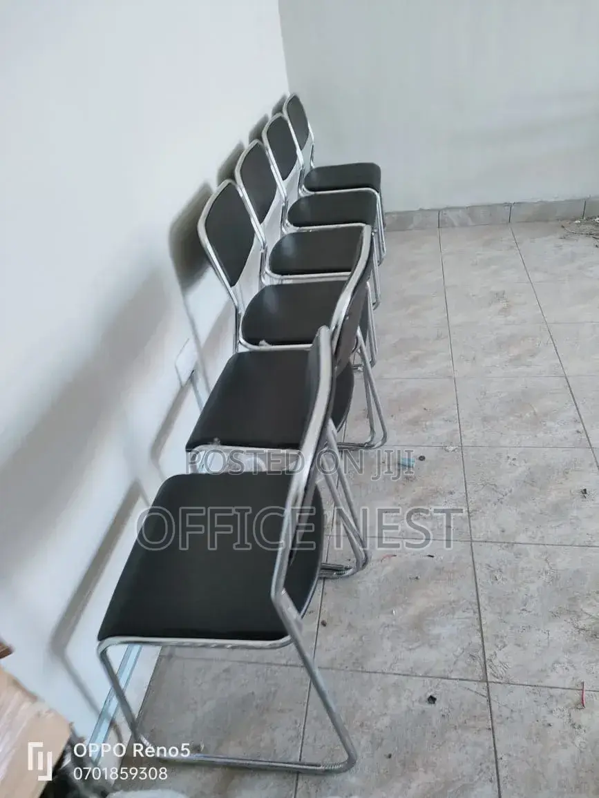 Executive Chrome Visitors Chair Leather