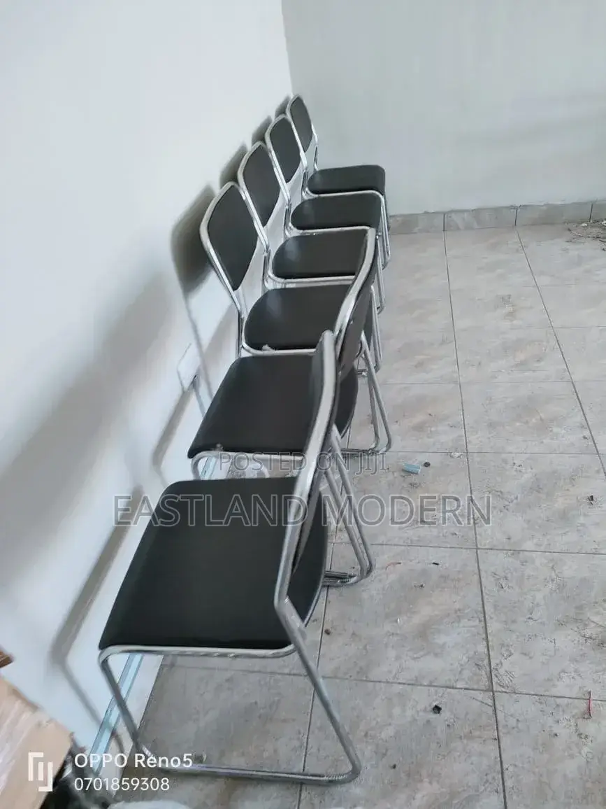 Executive Chrome Visitors Chair Leather