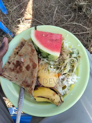 Rice+Chapati and Fruits