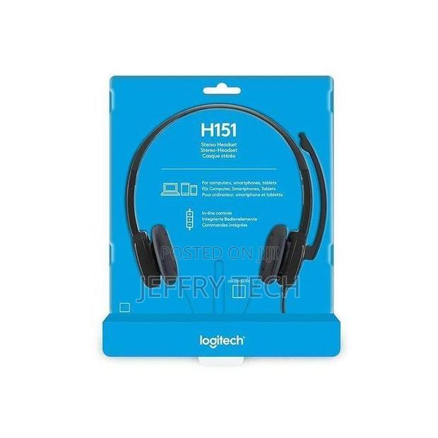 Logitech H151 Wired Headset, Analog Stereo Headphones With Rotating
