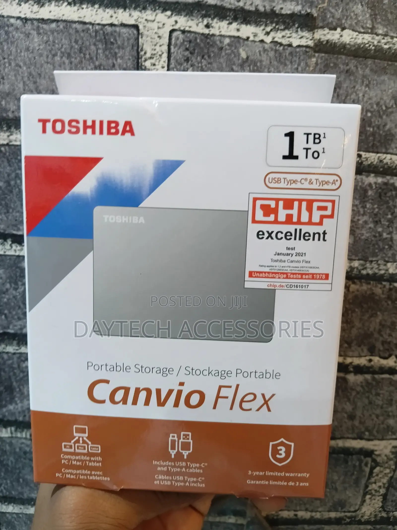 Toshiba Canvio Flex 1tb Usb 3.2 Gen 1 External Portable Hard Drive.