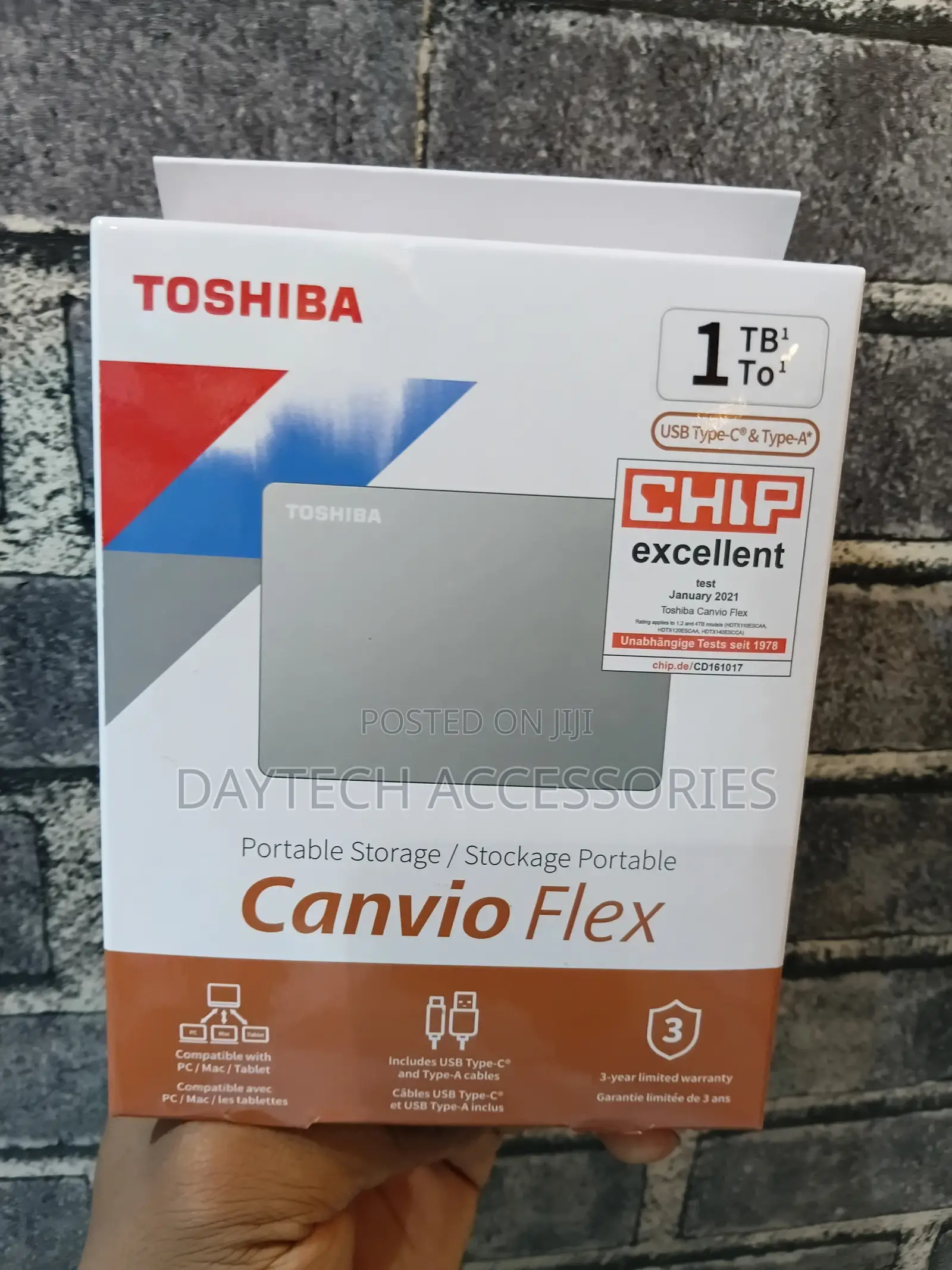 Toshiba Canvio Flex 1tb Usb 3.2 Gen 1 External Portable Hard Drive.