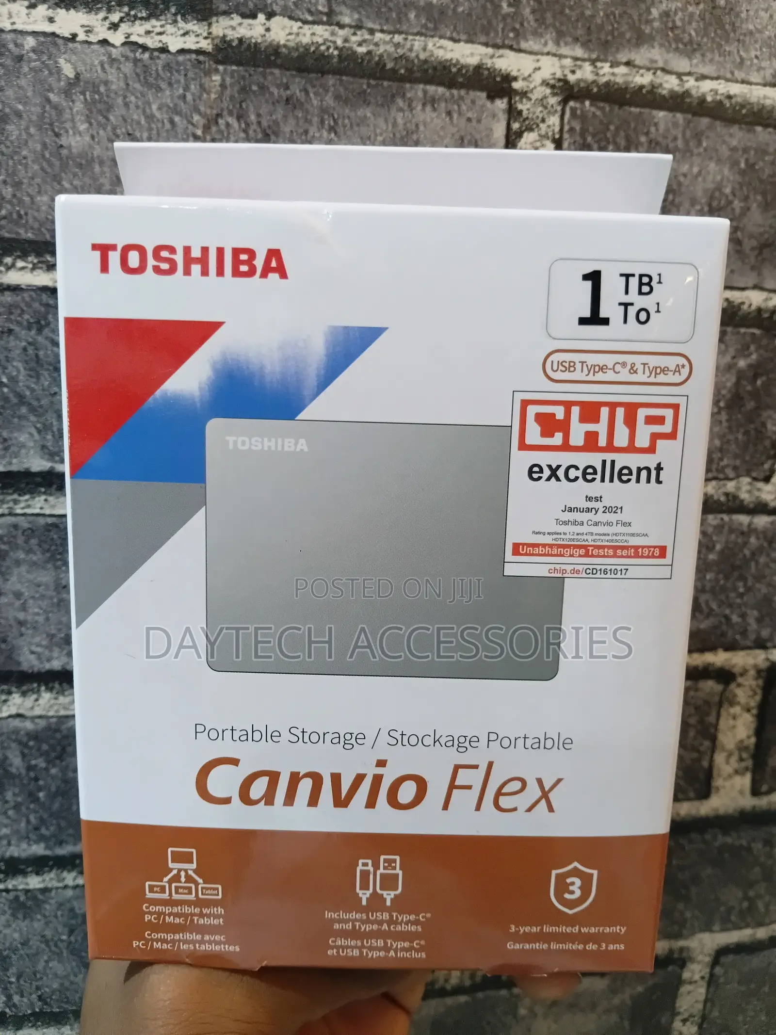 Toshiba Canvio Flex 1tb Usb 3.2 Gen 1 External Portable Hard Drive.